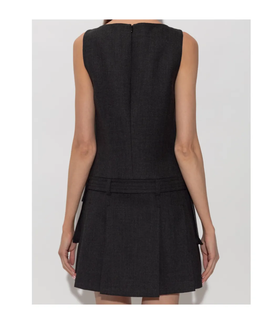 Grey Wool Mini Dress