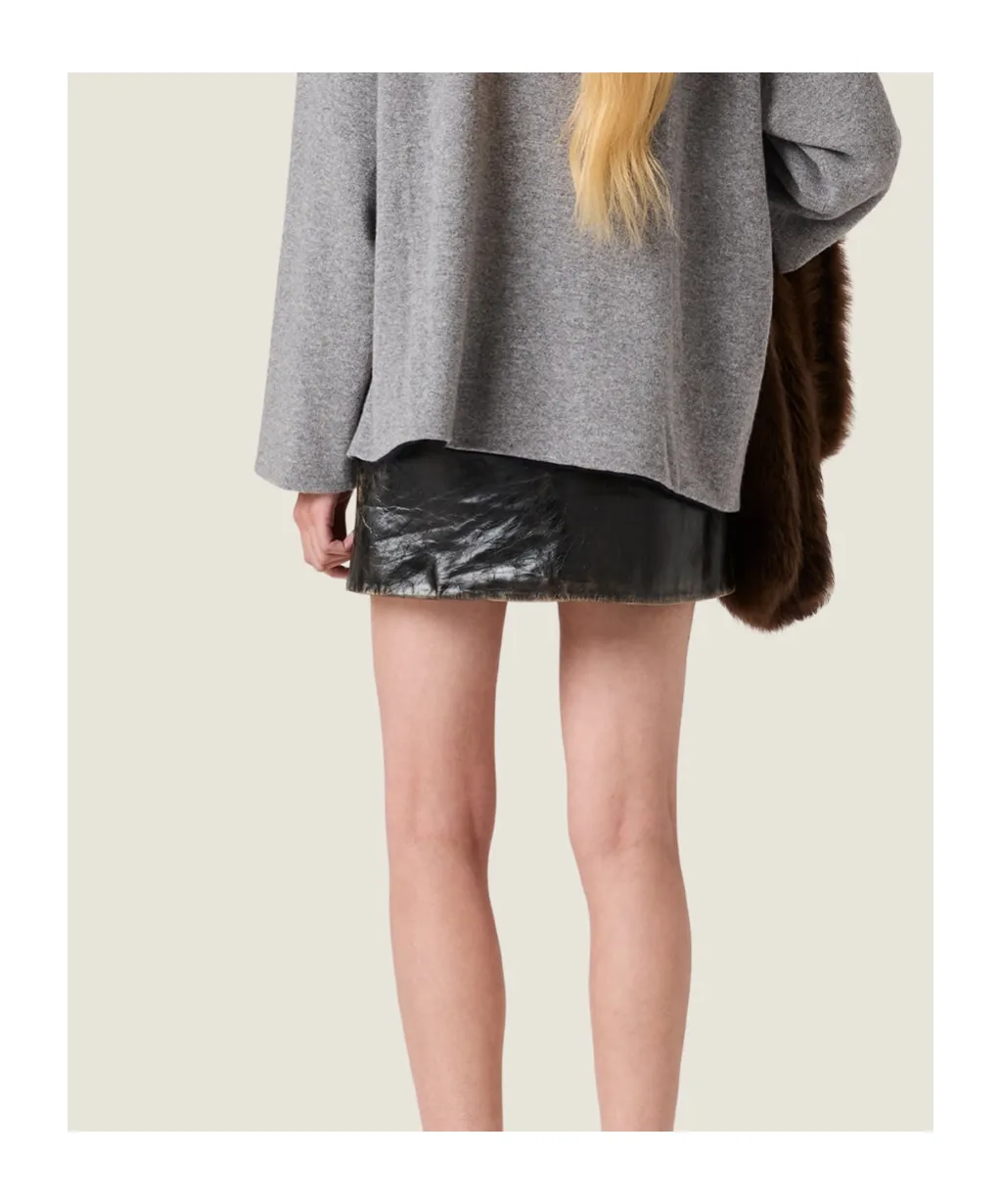 Miu Miu Slit-Detailed Mini Skirt