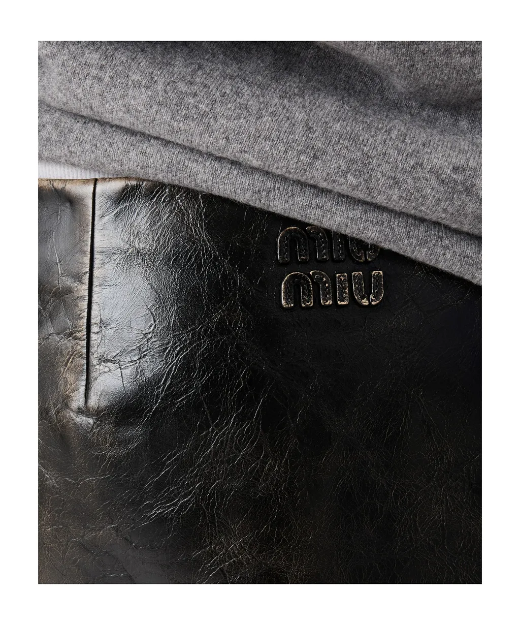 Miu Miu Slit-Detailed Mini Skirt