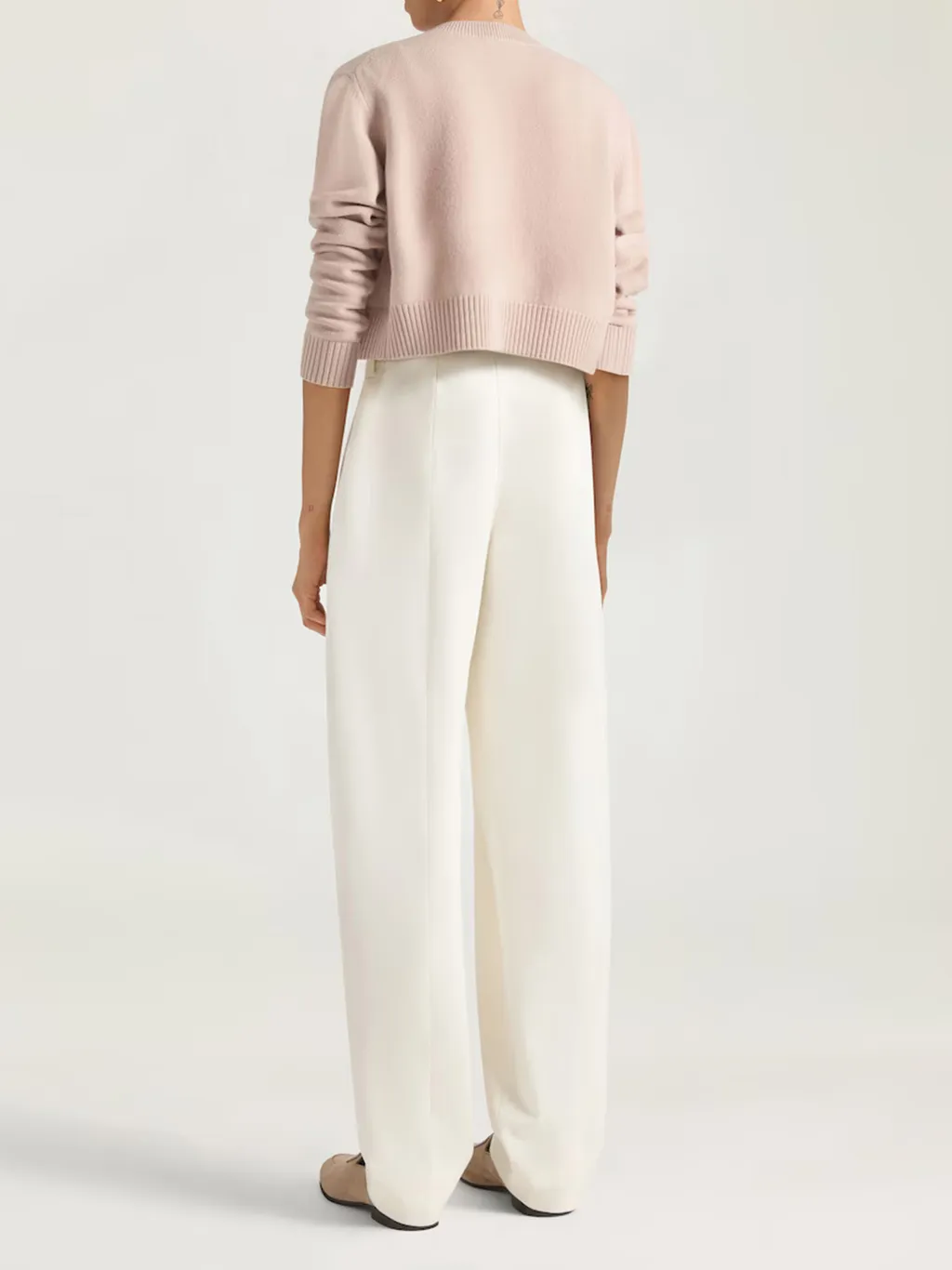 Cropped Cardigan In Wool And Cashmere