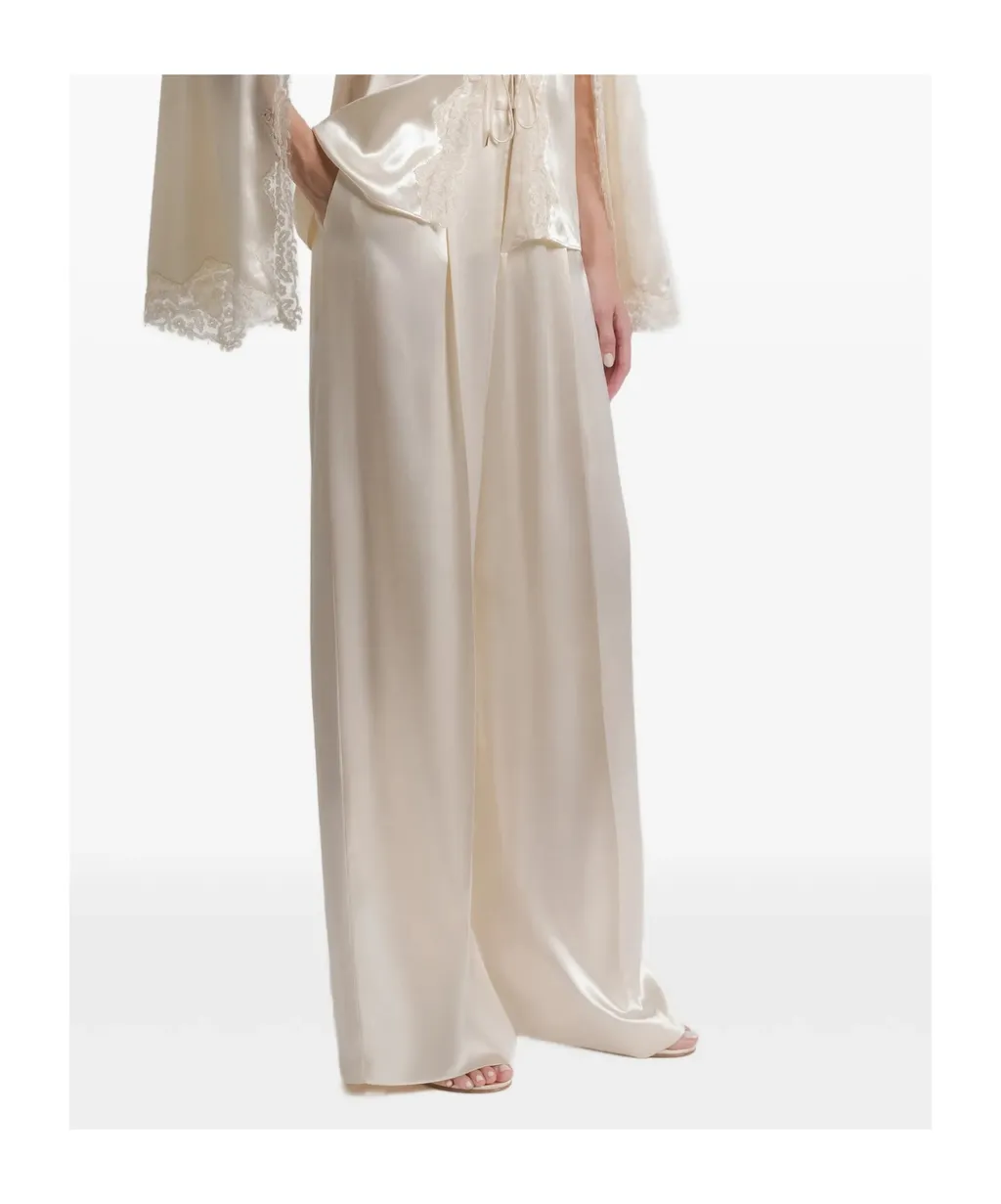 Satin Wide-Leg Pants