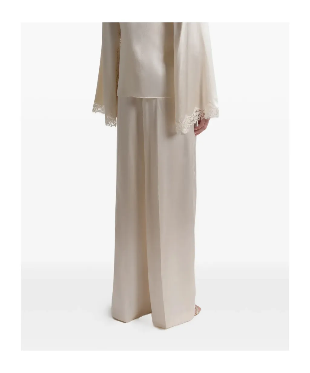 Satin Wide-Leg Pants