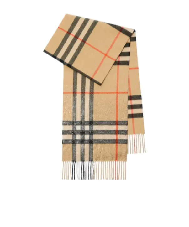 Crystal Gradient Check Cashmere Scarf