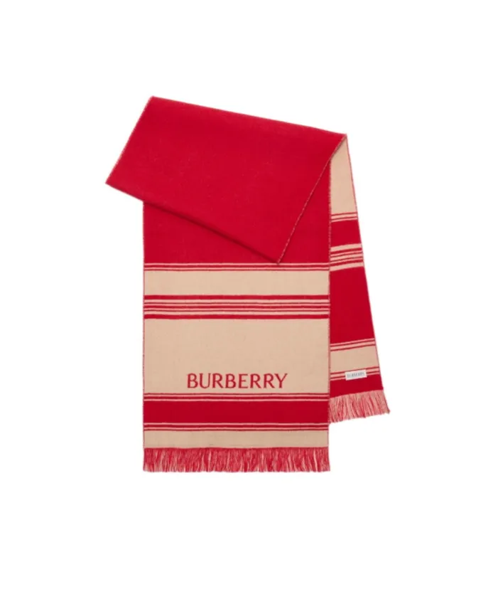 Ekd Striped Wool Scarf