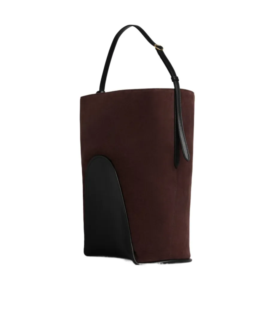 Hip Large Bucket Bag In Suede
