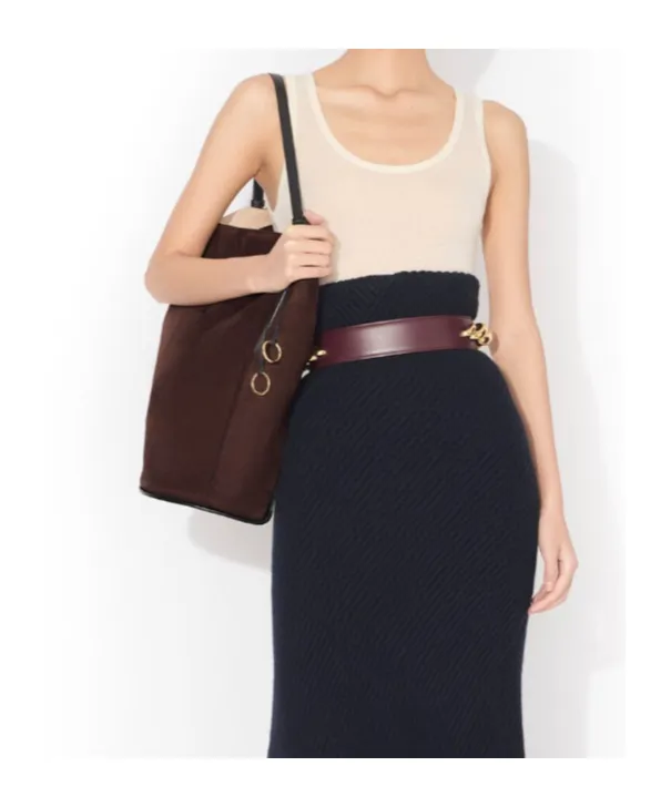 Hip Large Bucket Bag In Suede