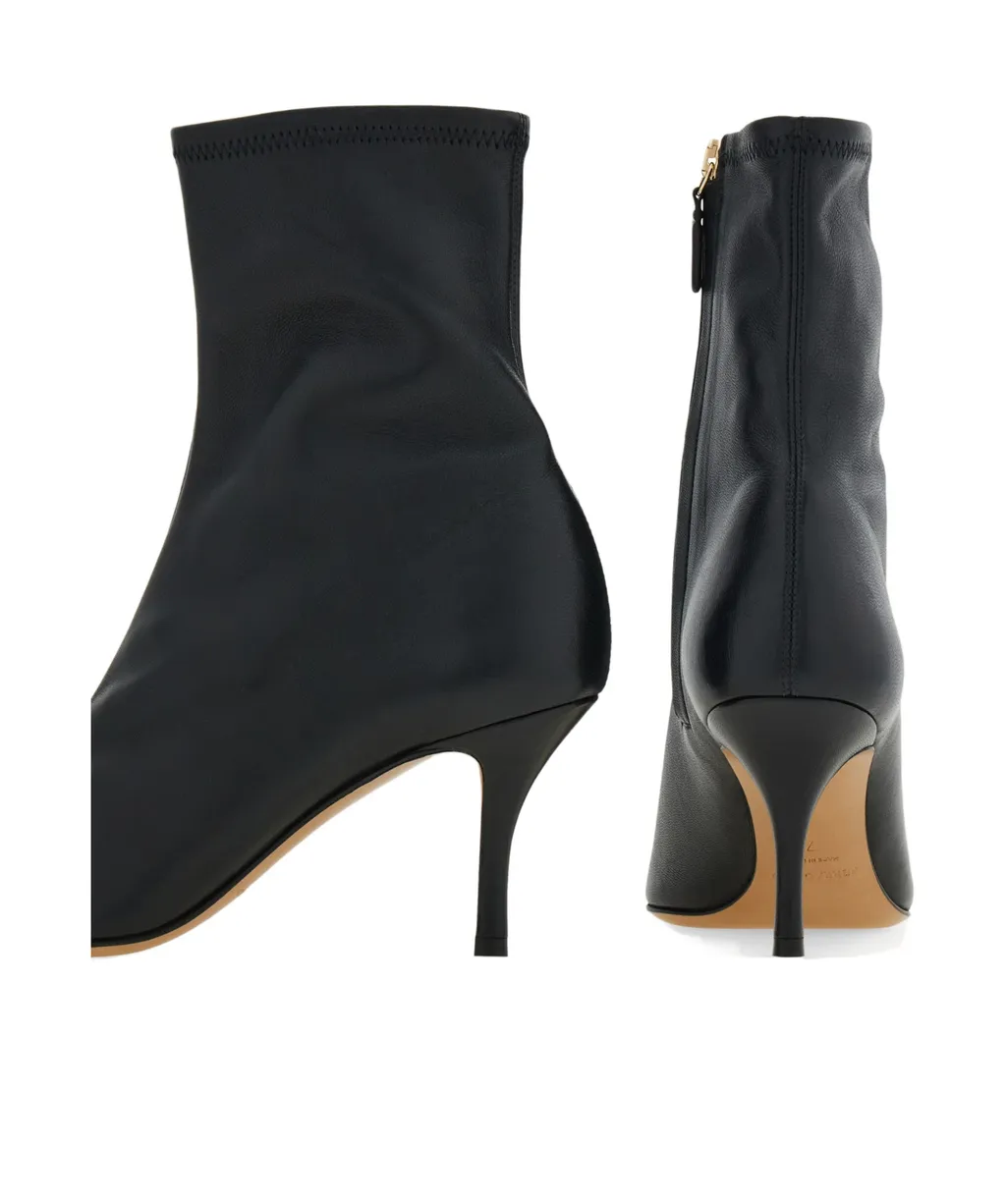 Pointed Ankle Boot With Maxi Gancini Buckle