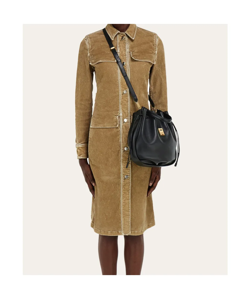 Hug Buckle Bucket Bag
