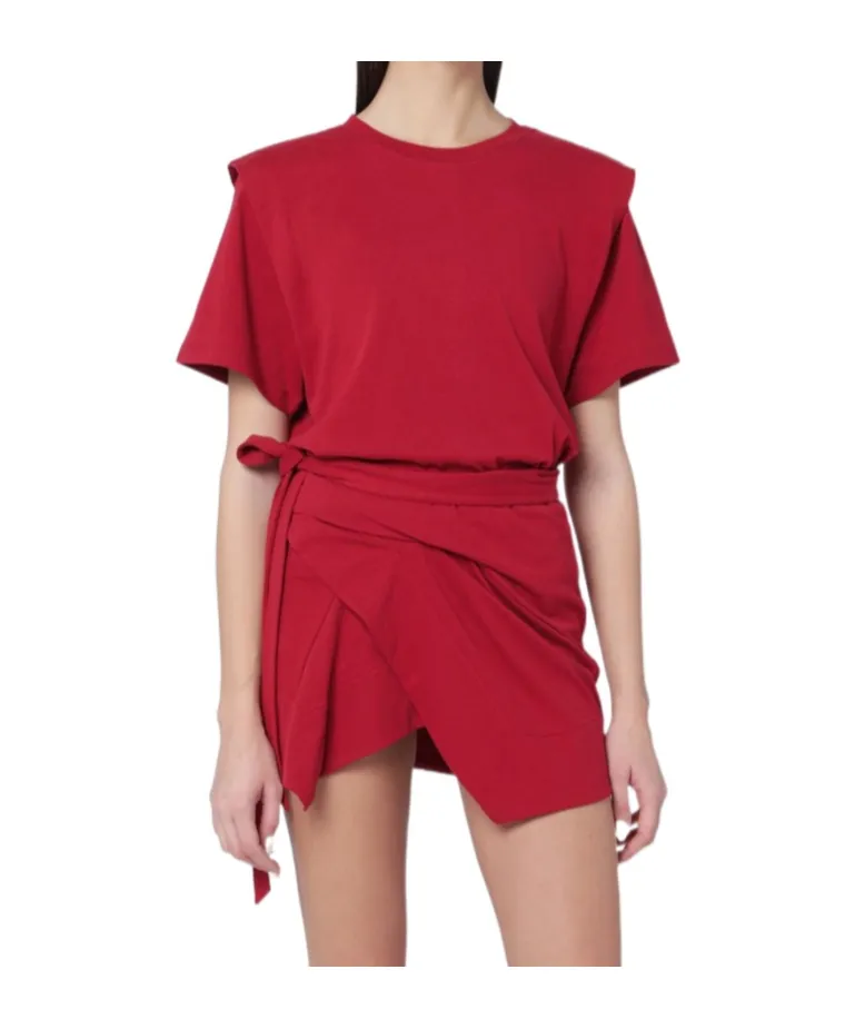 Cherry-Coloured Zelitos Cotton T-Shirt