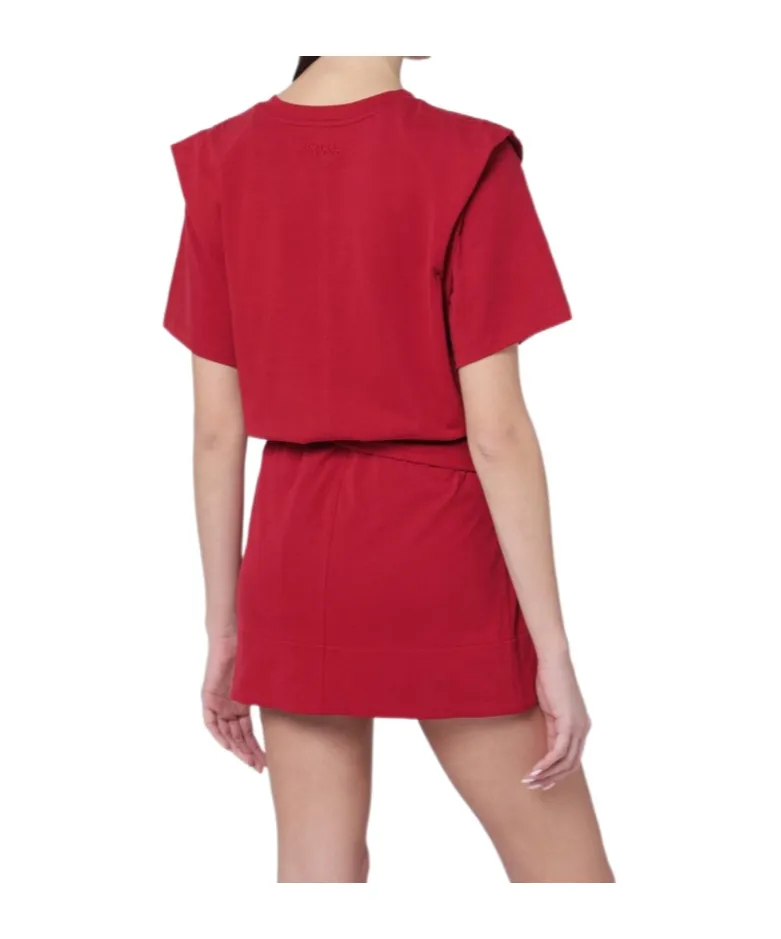 Cherry-Coloured Zelitos Cotton T-Shirt