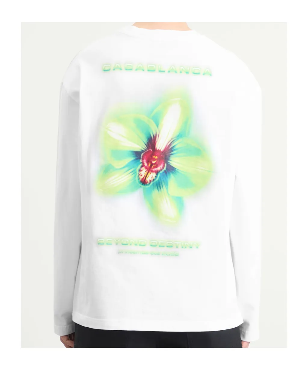 Casablanca Glitch Orchid Long-Sleeve T-Shirt