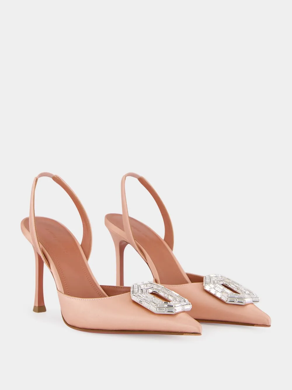 Amina Muaddi Camelia 90 Slingback Pumps