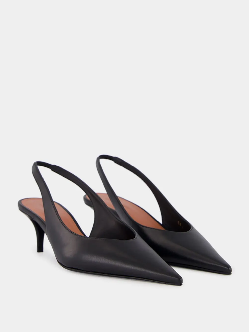 Amina Muaddi Black Anok Sling