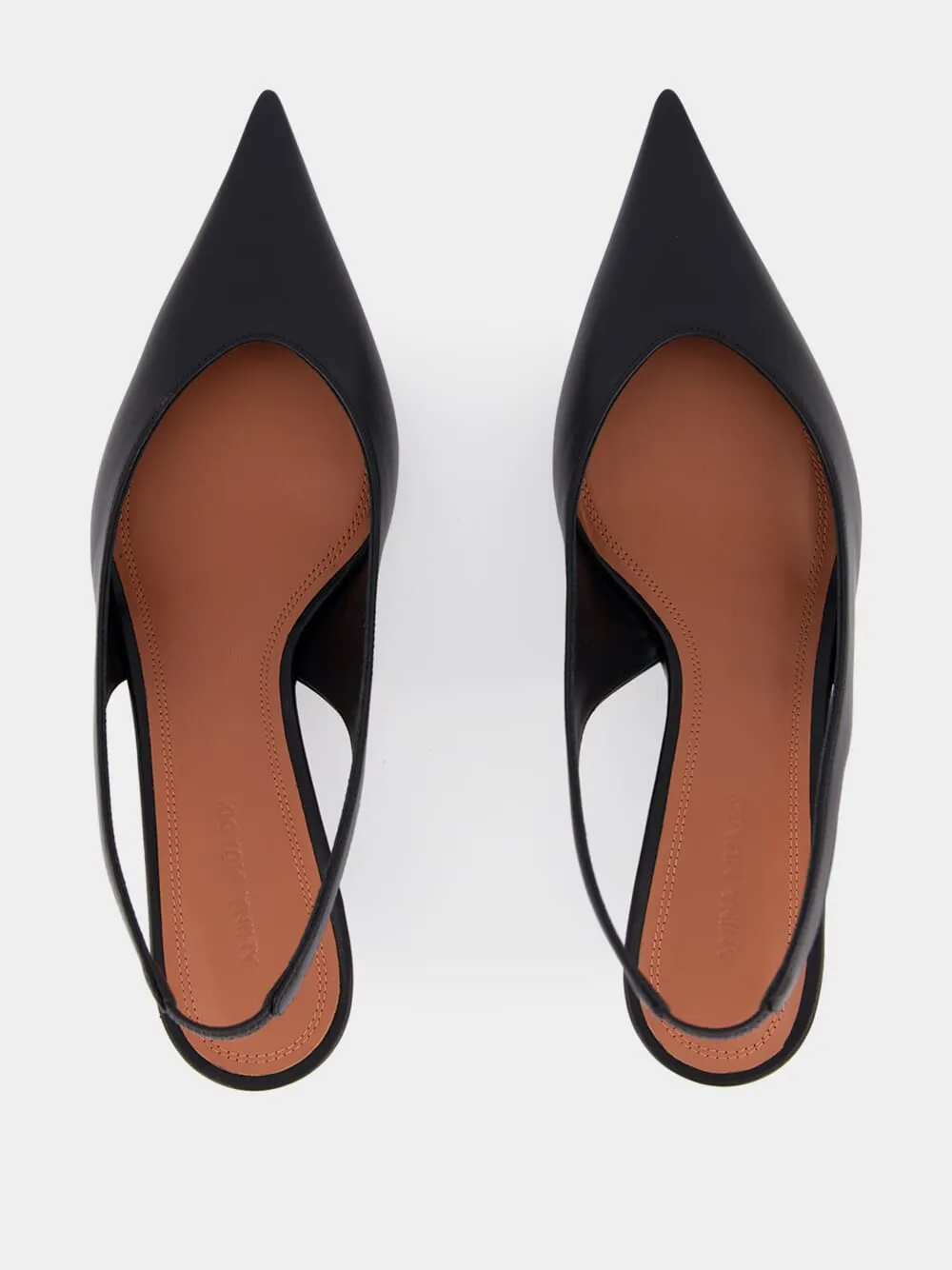 Amina Muaddi Black Anok Sling