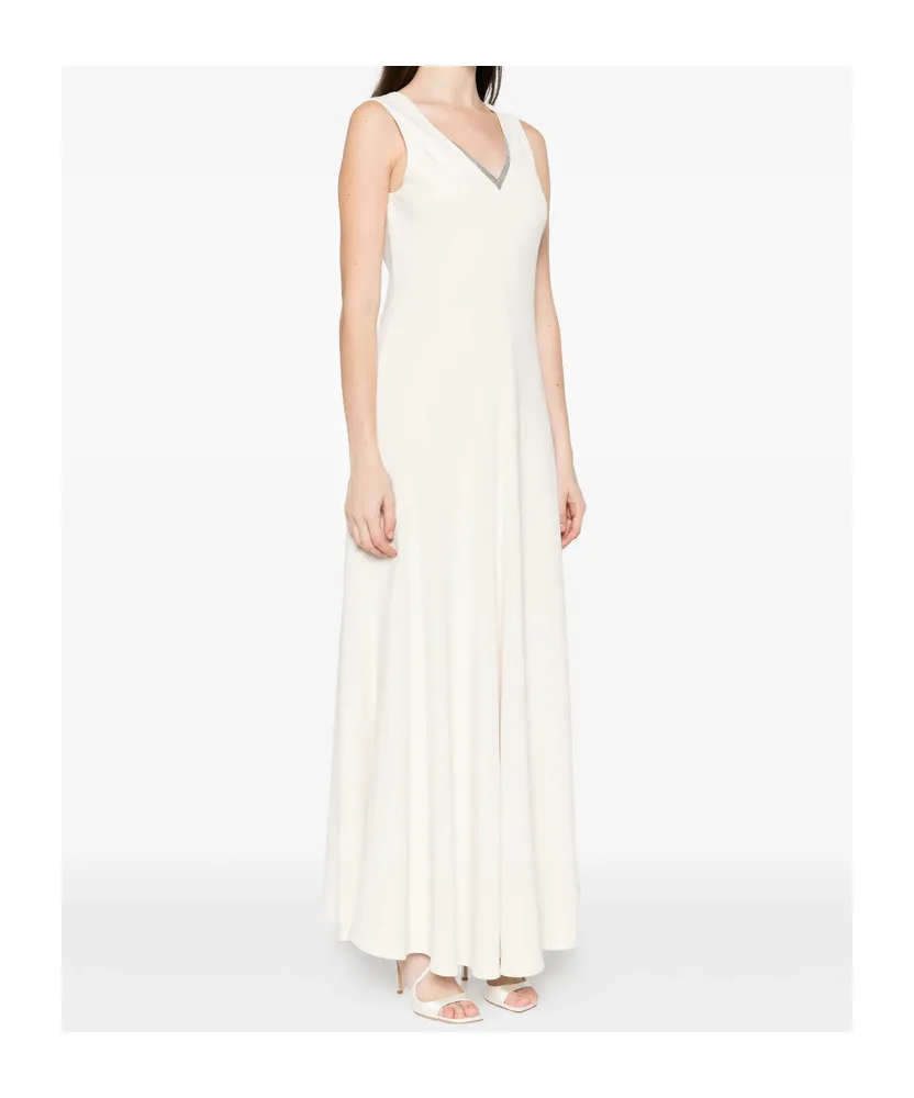 V-Neck Sleeveless Maxi Dress