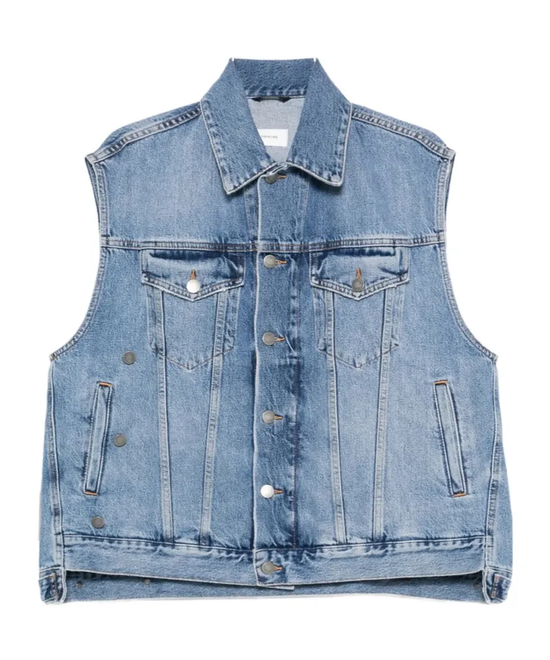 Button-Up Denim Vest