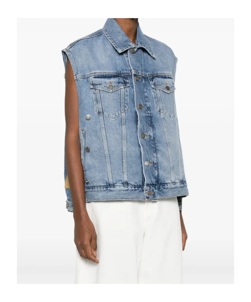 Button-Up Denim Vest