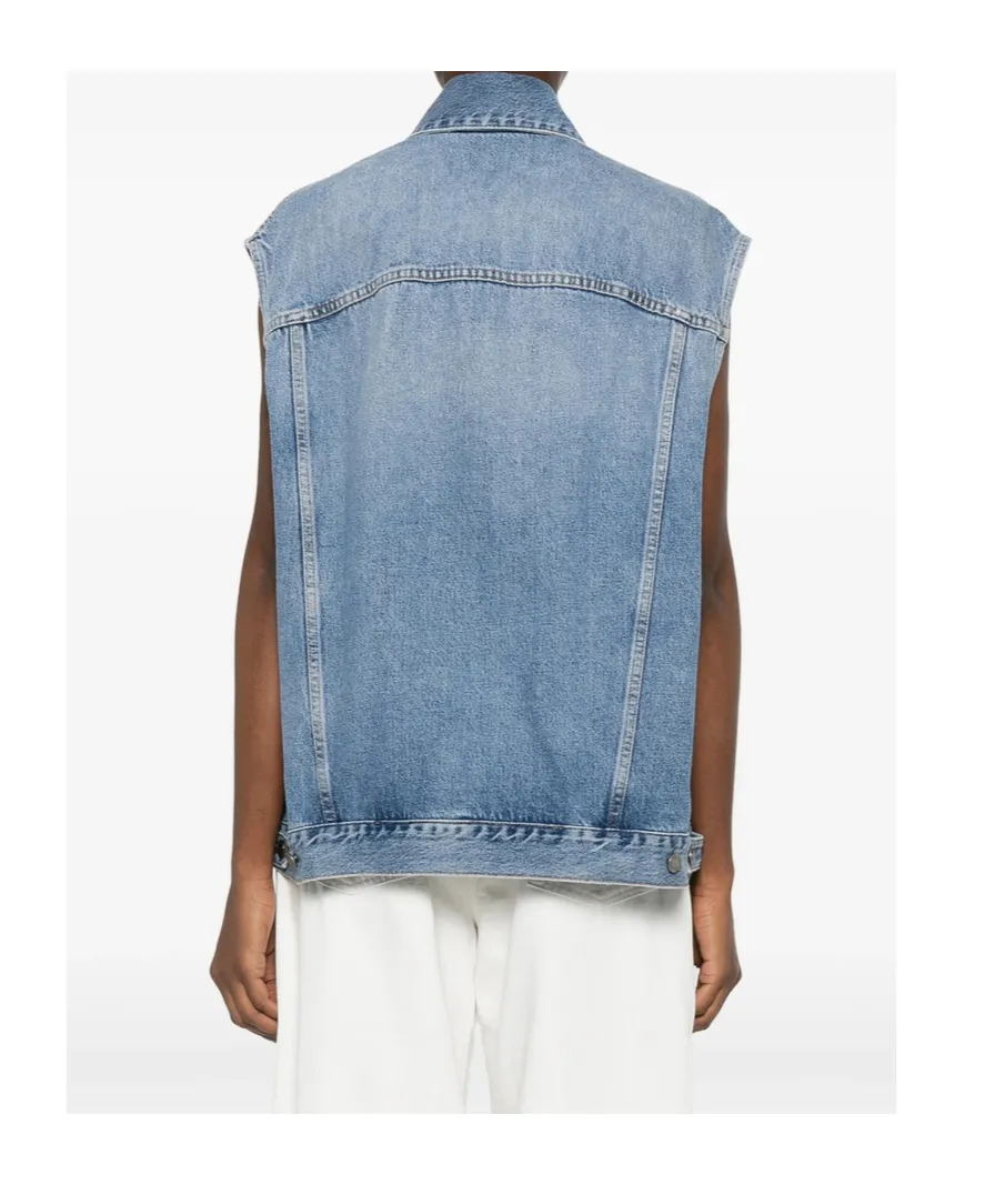 Button-Up Denim Vest
