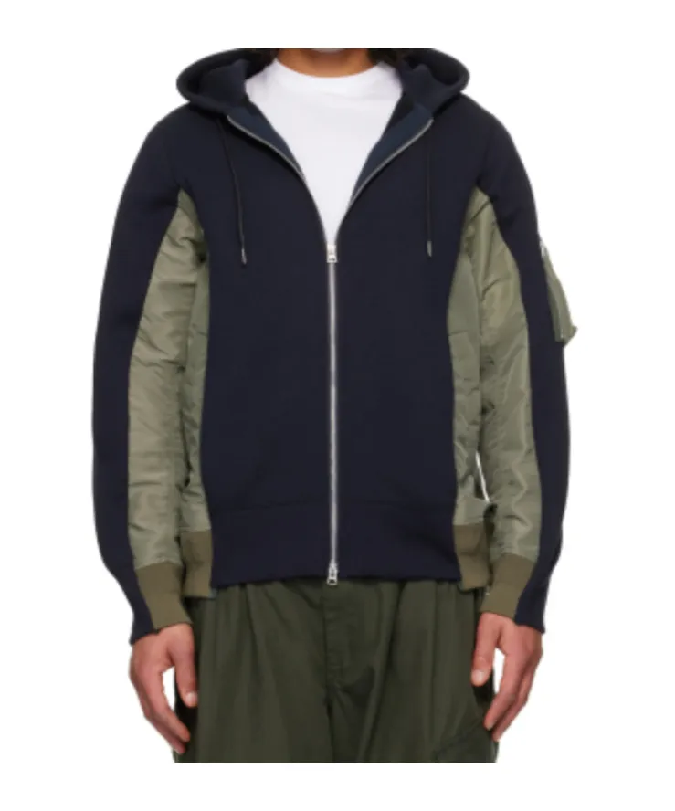 Sponge Sweat X Nylon Twill Hoodie
