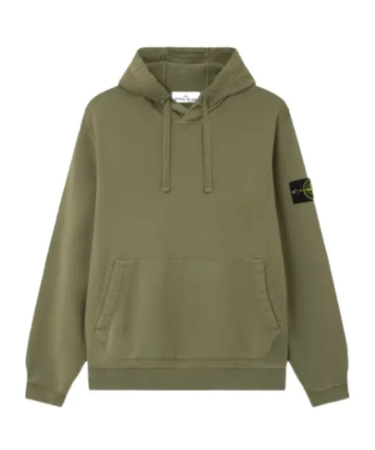 Stone Island Logo Patch Drawstring Hoodie