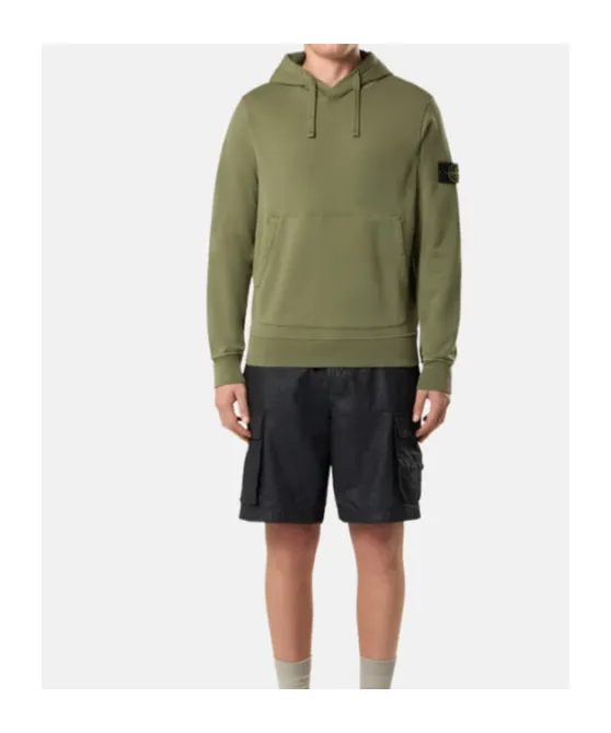 Stone Island Logo Patch Drawstring Hoodie