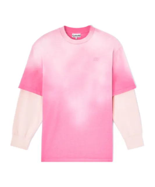 Ganni Double Layer Sleeved T-Shirt