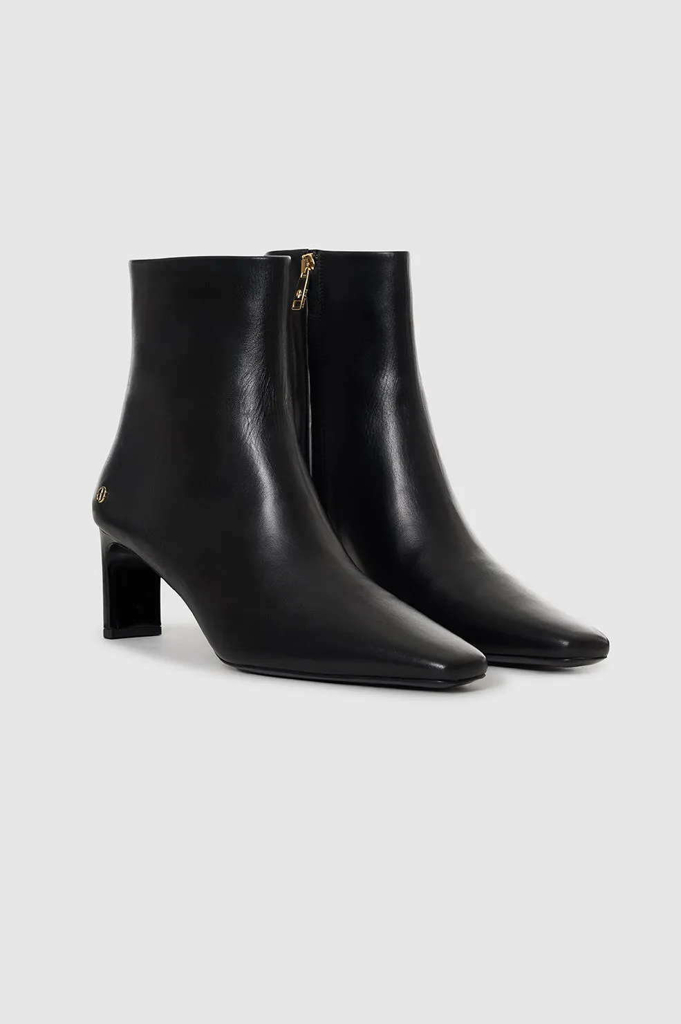 Anine Bing Jayden Square-Toe Ankle Boots