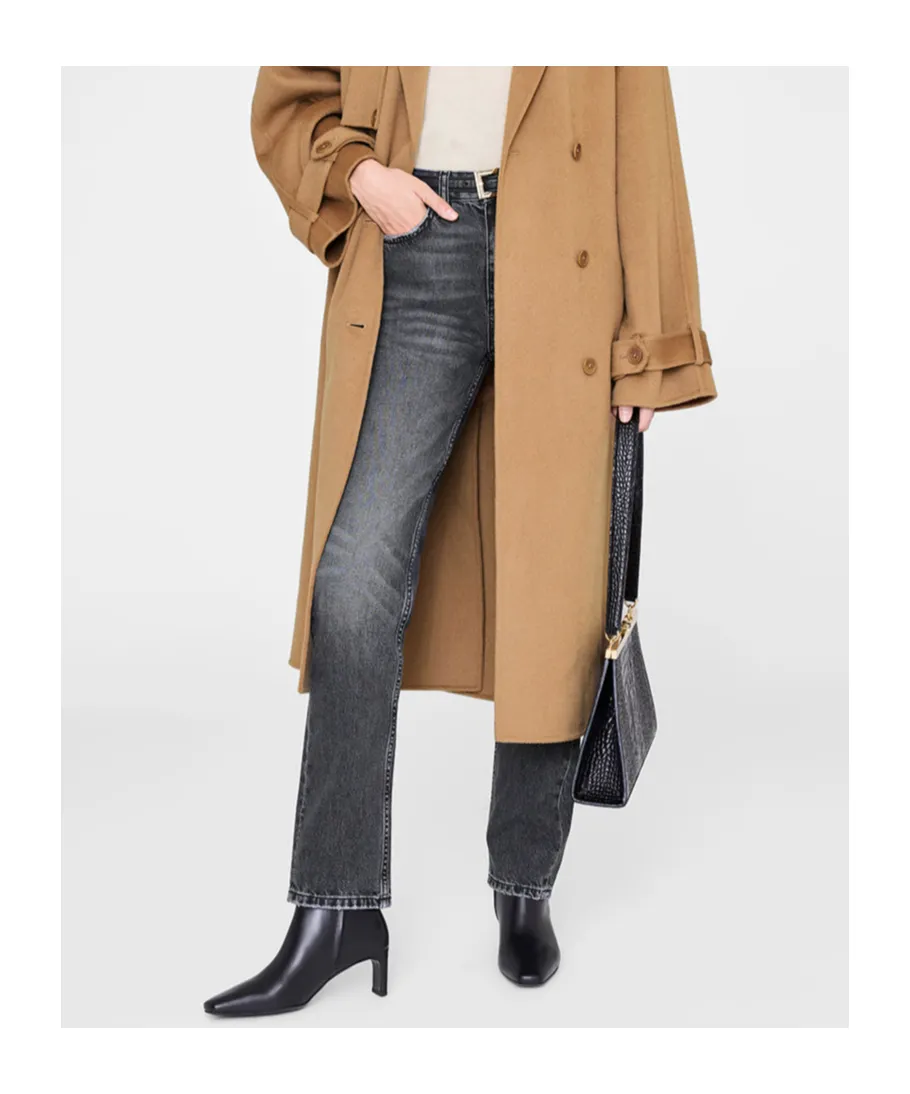 Anine Bing Jayden Square-Toe Ankle Boots