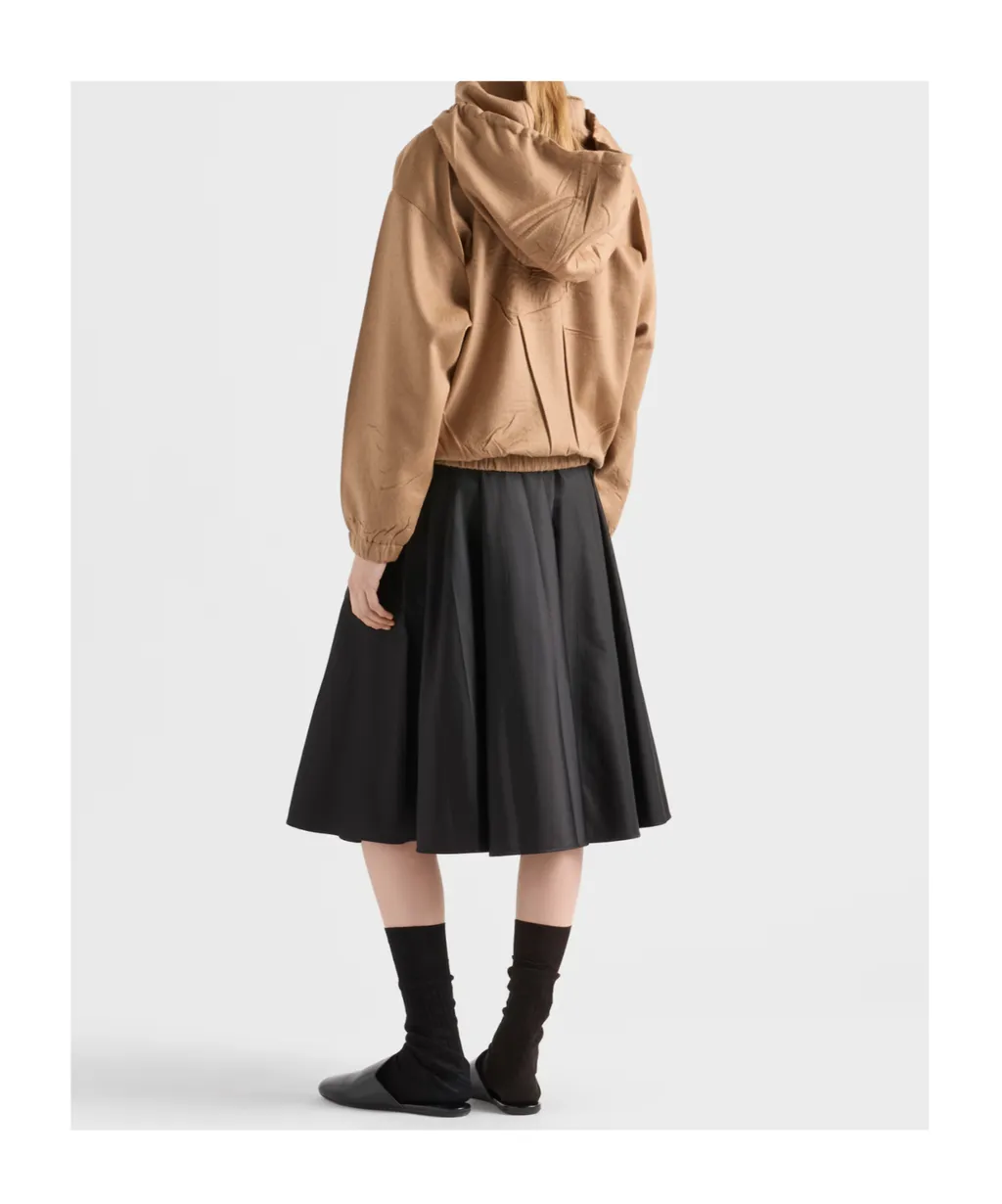 Prada Belted Pleated Skirt