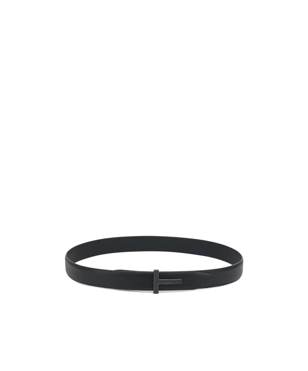 Logo-Buckle Leather Belt
