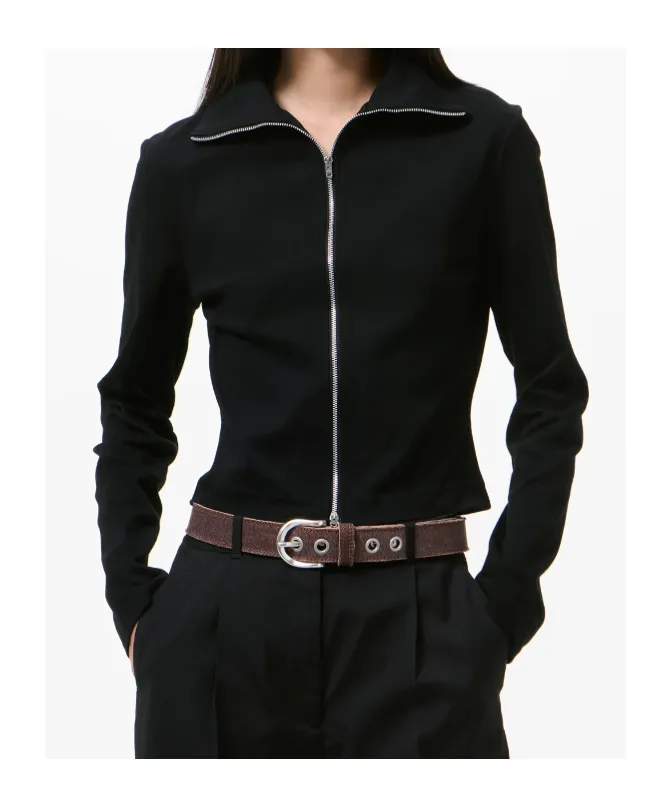 Zipped Long-Sleeved Top