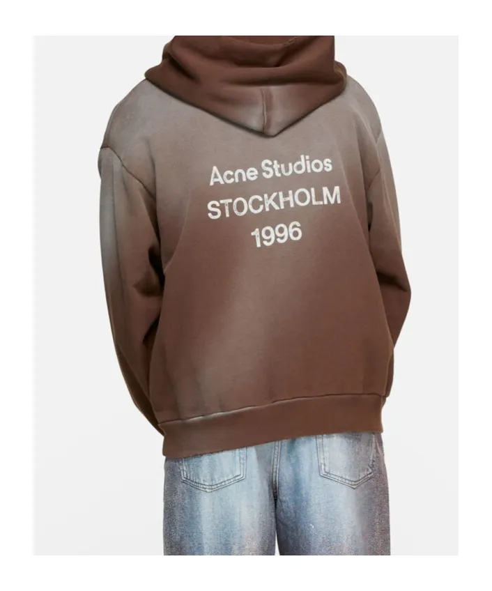 Acne Studios Logo Printed Long-Sleeved Hoodie