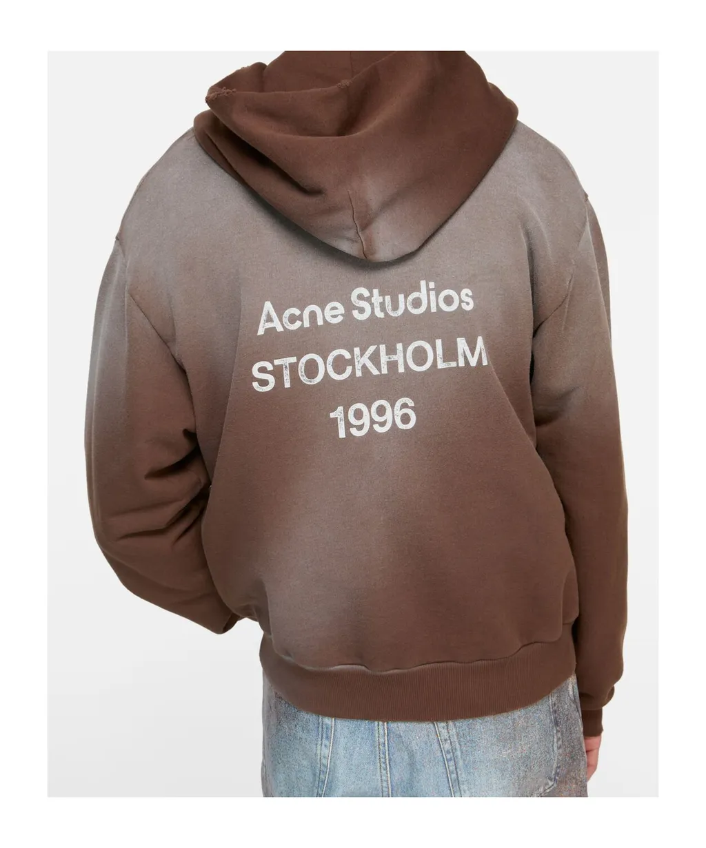 Acne Studios Logo Printed Long-Sleeved Hoodie