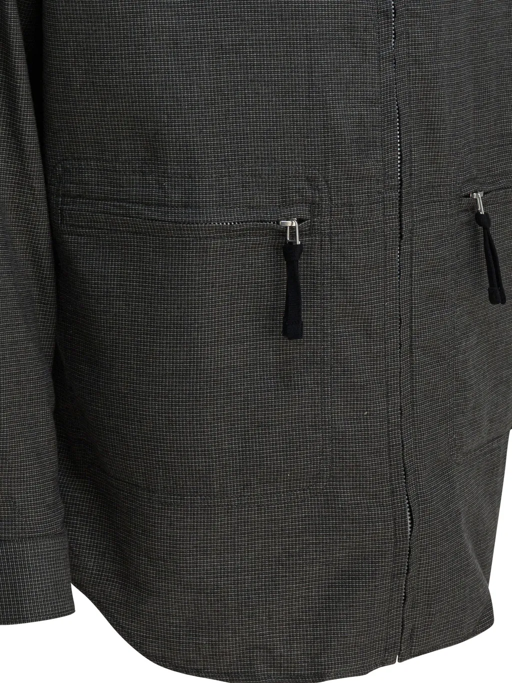 Comme Des GarÇOns Homme Flannel Checked Zipped Overshirt