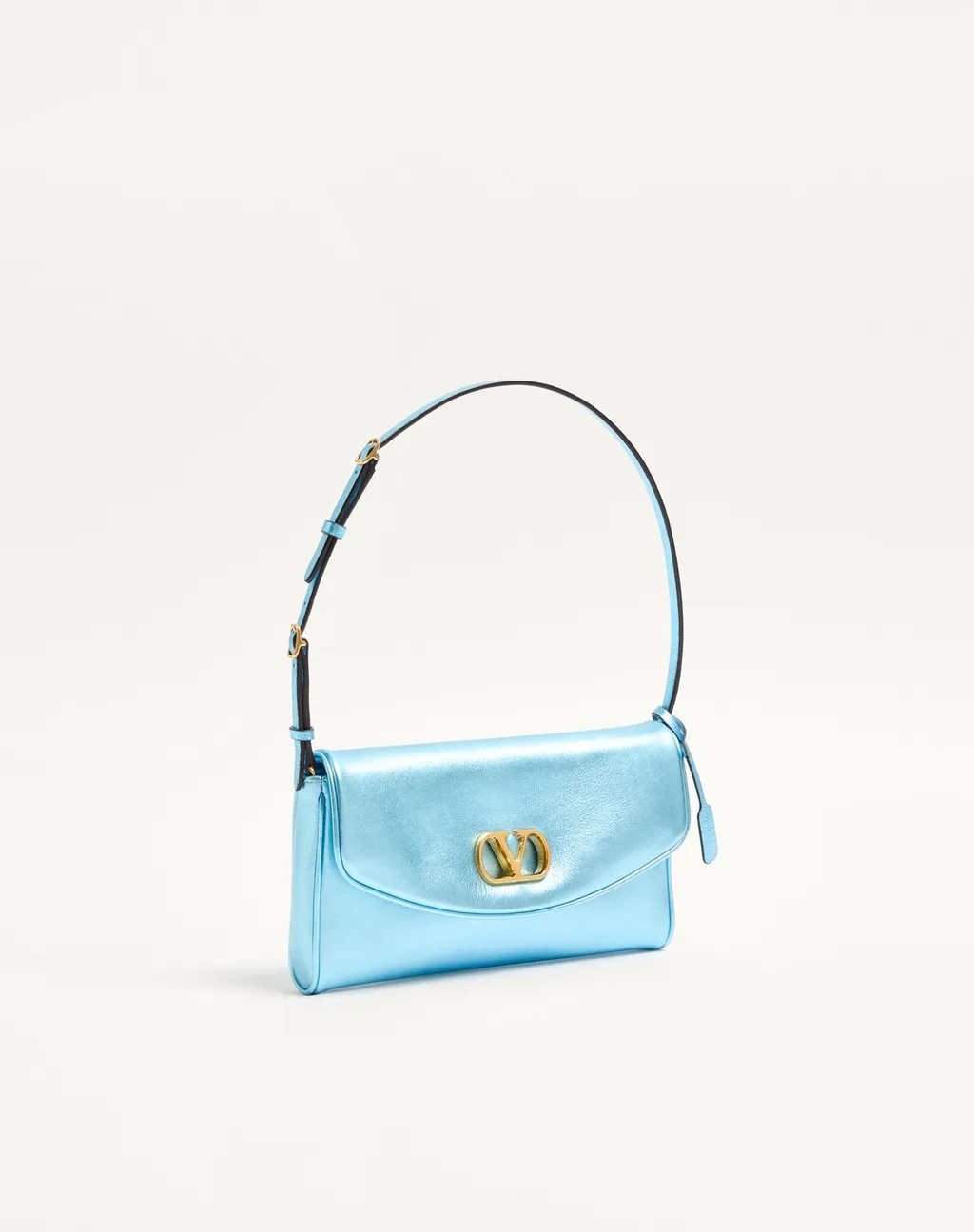 Valentino Garavani Devain Small Shoulder Bag In Laminated Nappa Leather