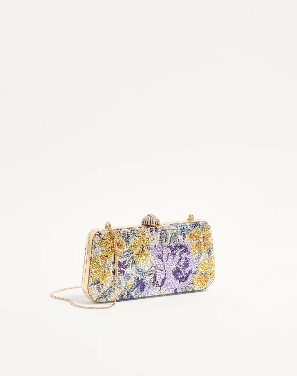 Valentino Garavani Carry Secrets Minaudiere With Flowerism Rhinestone Motif