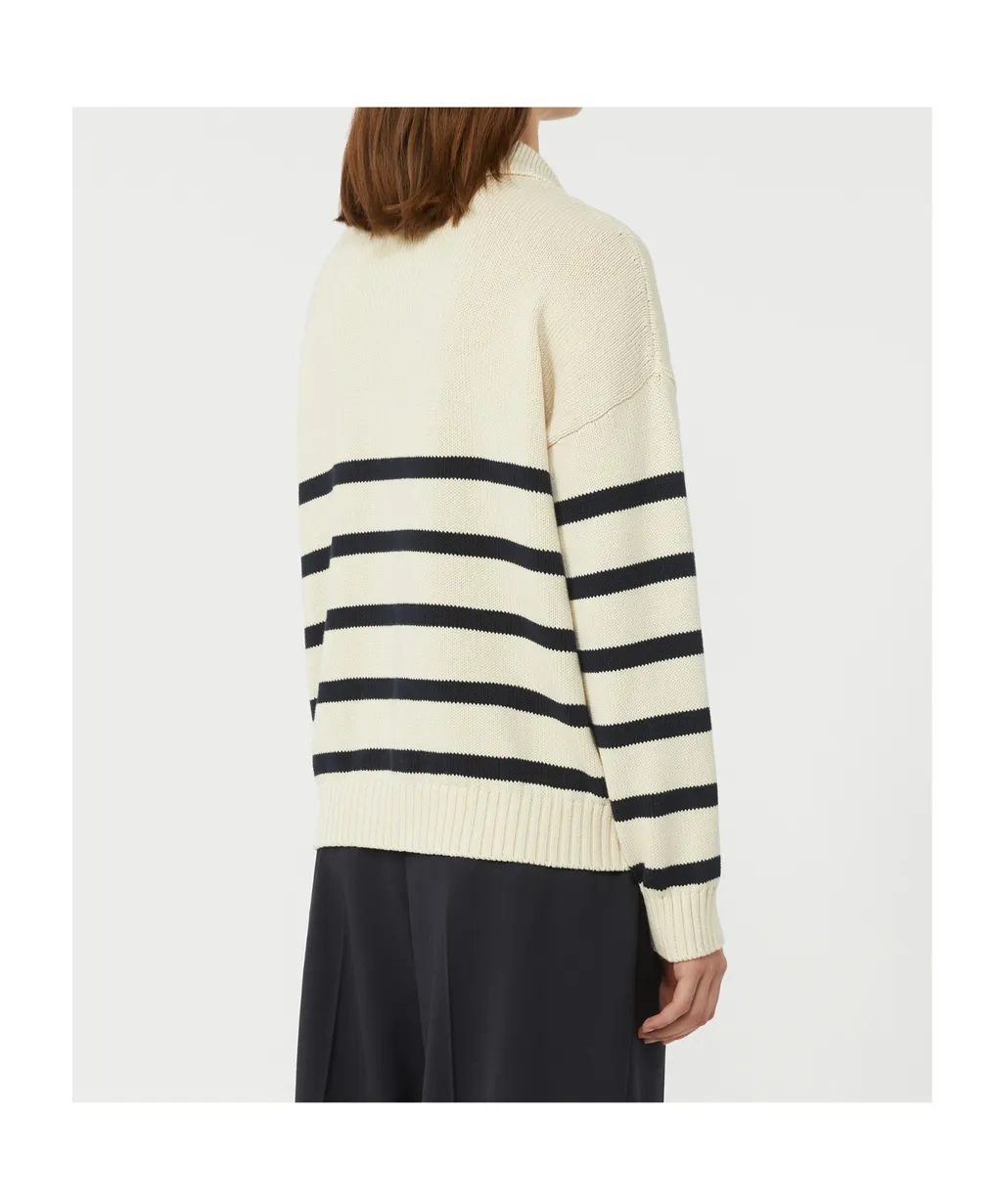 Long-Sleeved Knit Polo Shirt