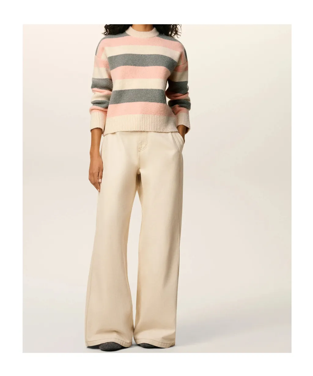 Ami Paris Striped Crewneck Sweater