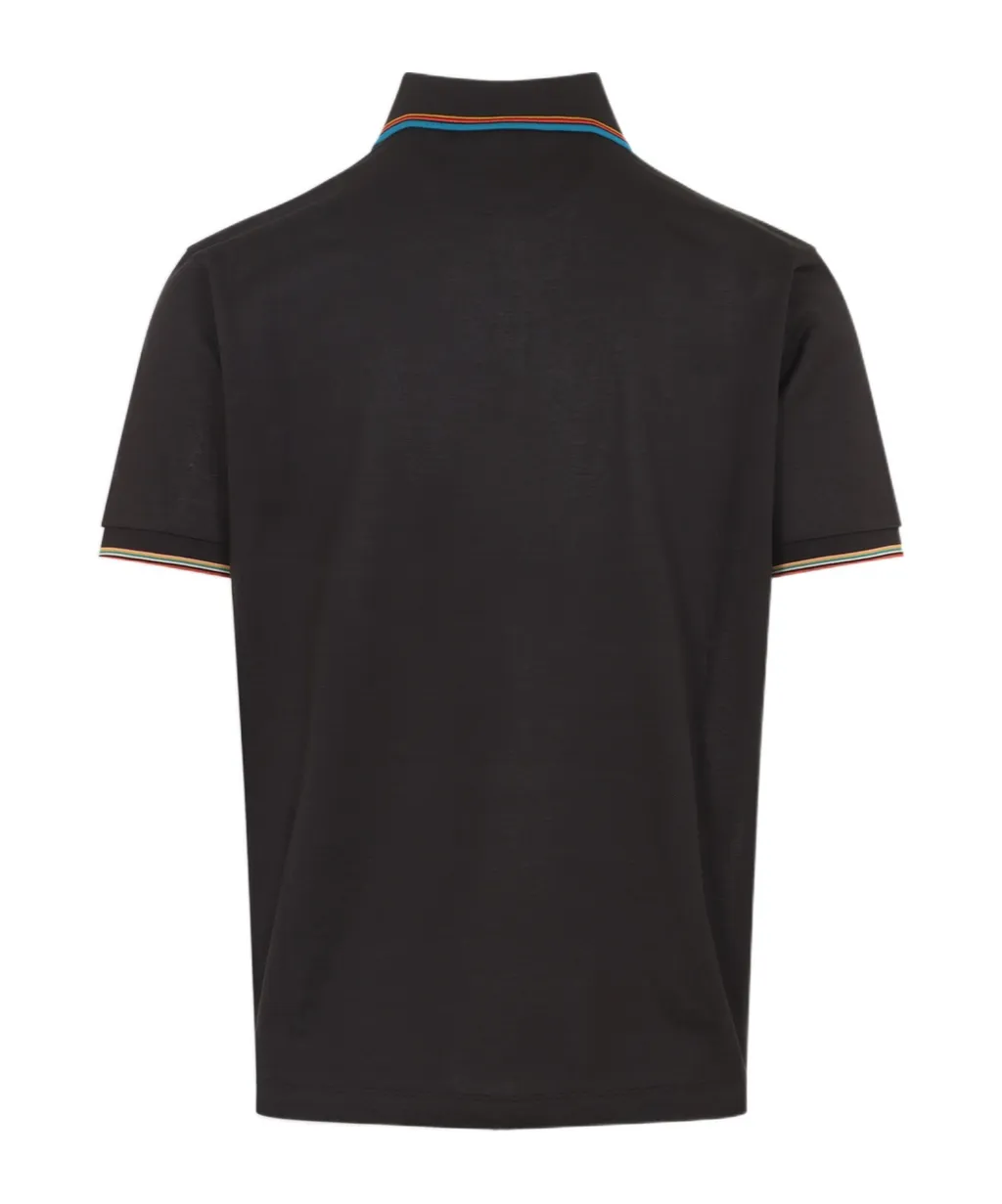 Paul Smith Zip-Neck Stripe-Trim Polo Shirt