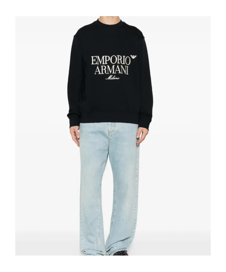 Logo-Embroidered Crew-Neck Sweatshirt