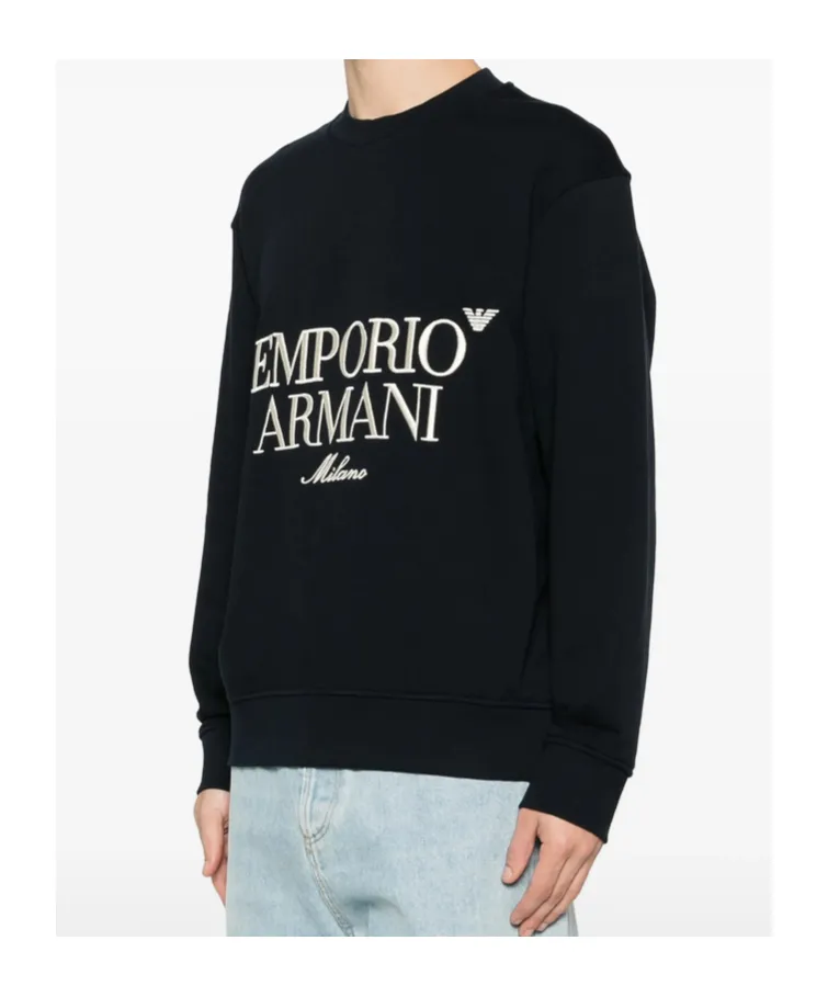 Logo-Embroidered Crew-Neck Sweatshirt