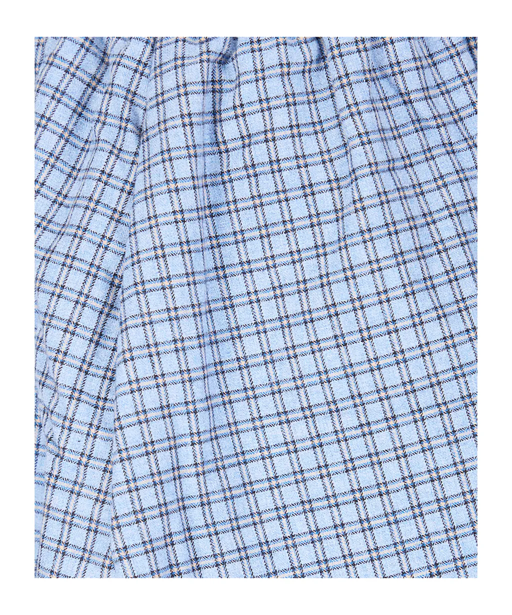 Elastic Plaid Midi Skirt