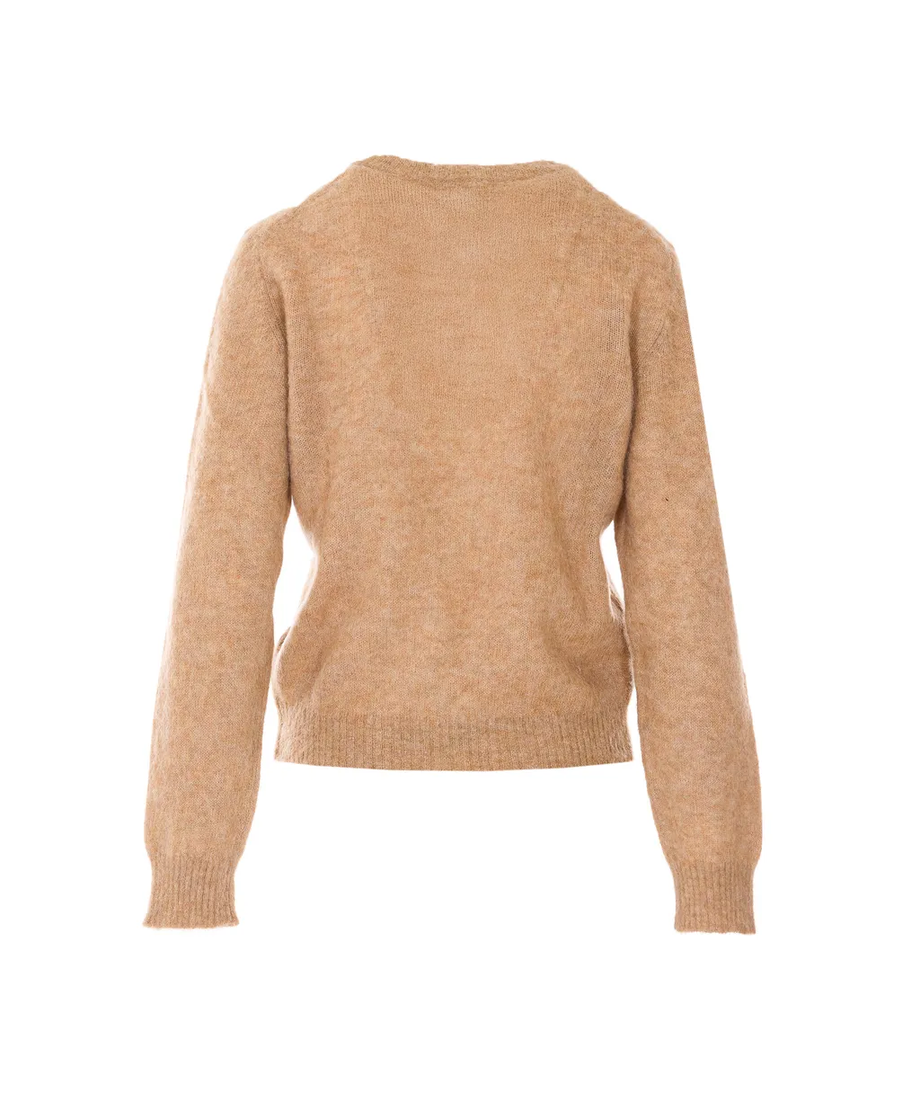 Ganni Graphic Bear Intarsia Knit Jumper