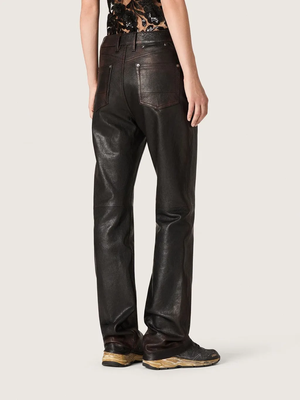 Golden Goose Deluxe Brand Straight-Leg Leather Pants
