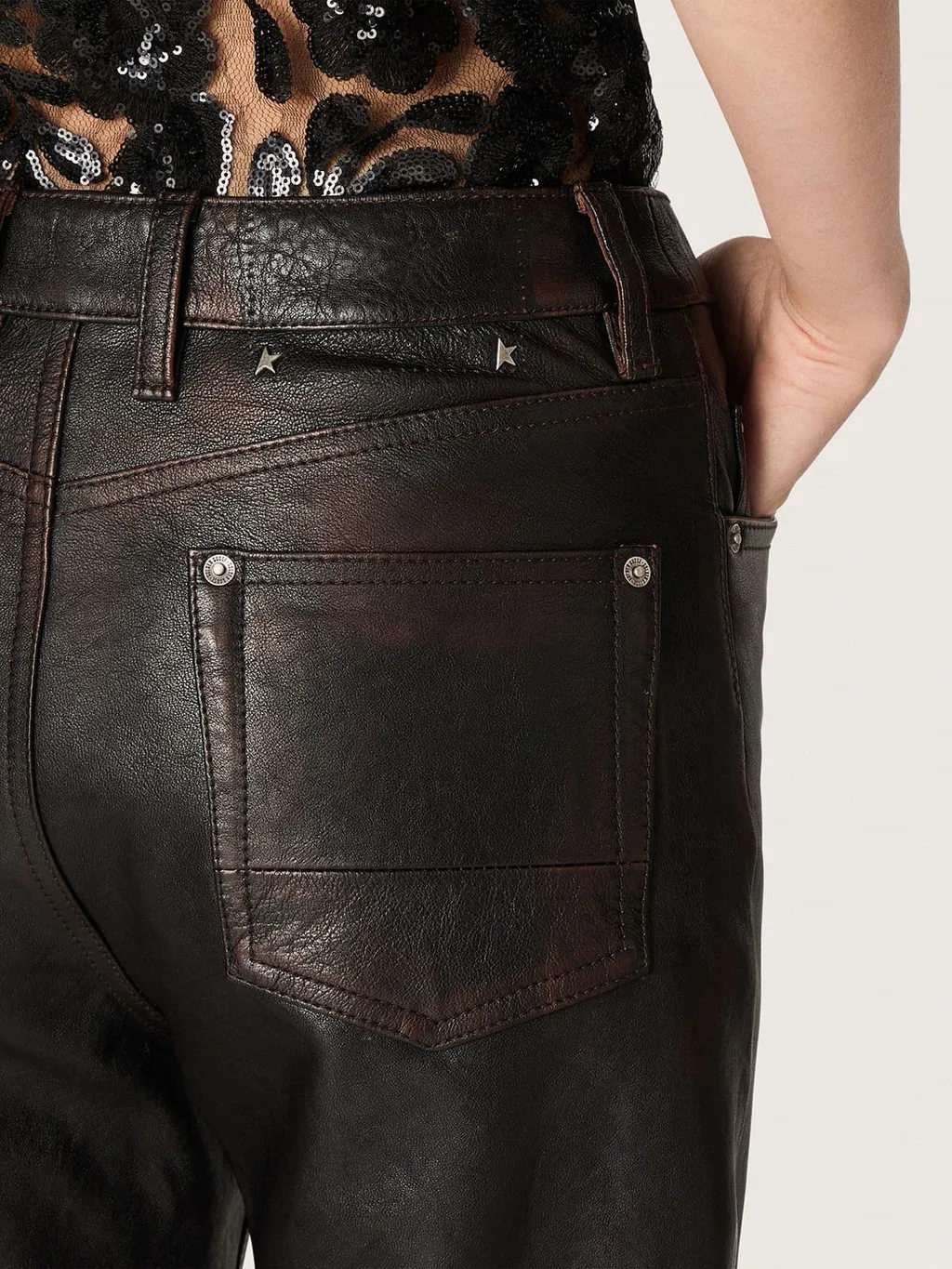 Golden Goose Deluxe Brand Straight-Leg Leather Pants
