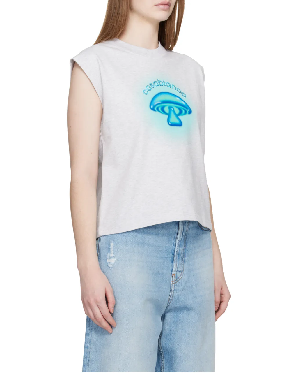 Casablanca Airbrush Mushroom Sleeveless T-Shirt
