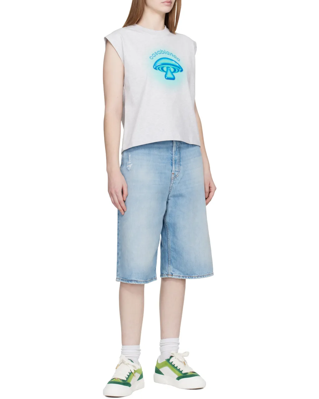 Casablanca Airbrush Mushroom Sleeveless T-Shirt