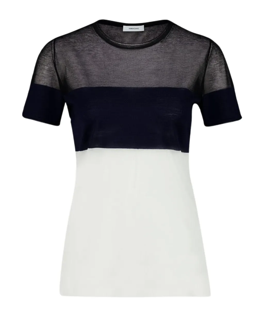 Ferragamo Crewneck Panelled T-Shirt
