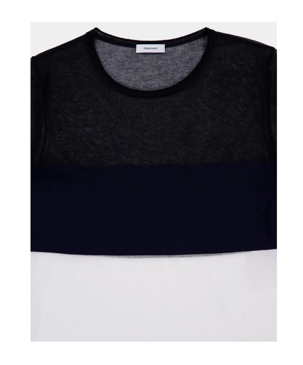 Ferragamo Crewneck Panelled T-Shirt