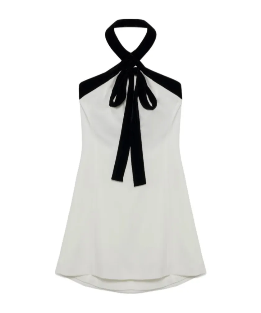 Jolie Velvet-Tie Mini Dress